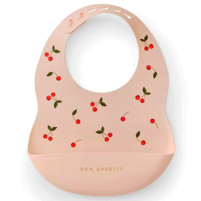 Нагрудный фартук силиконовый Happy Baby 16017 cherry 1